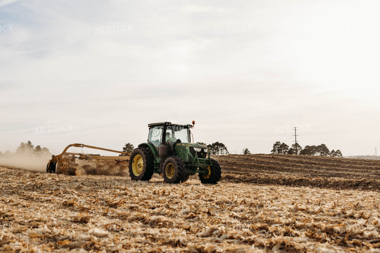 Raking Corn Stalks 152061