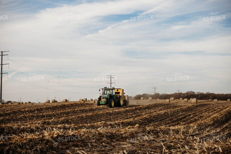 Baling Corn Stalks 152063