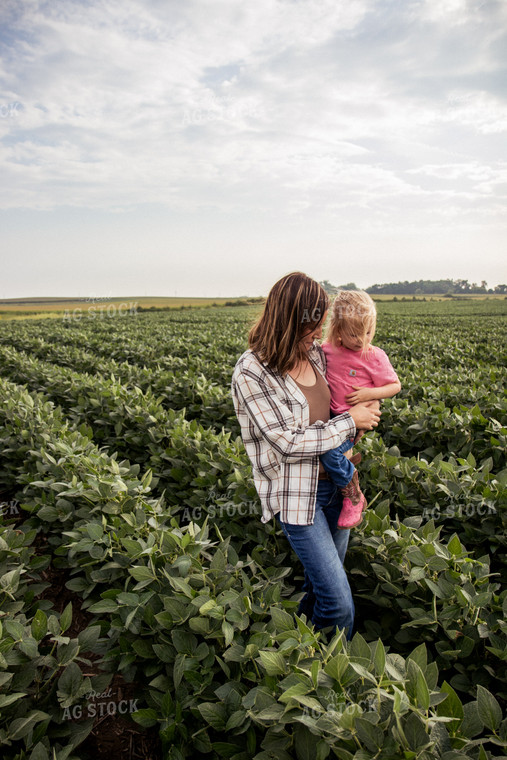 Farm Family Yield Checking Soybeans 67367