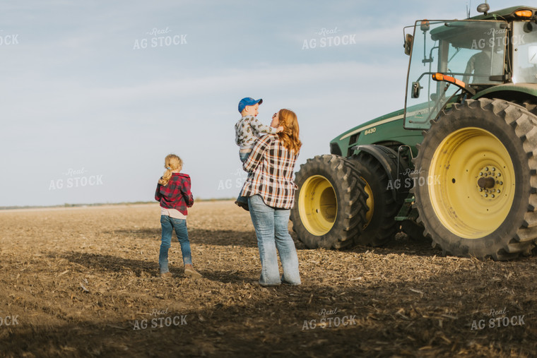 Farm Family in Field by Planter 8206