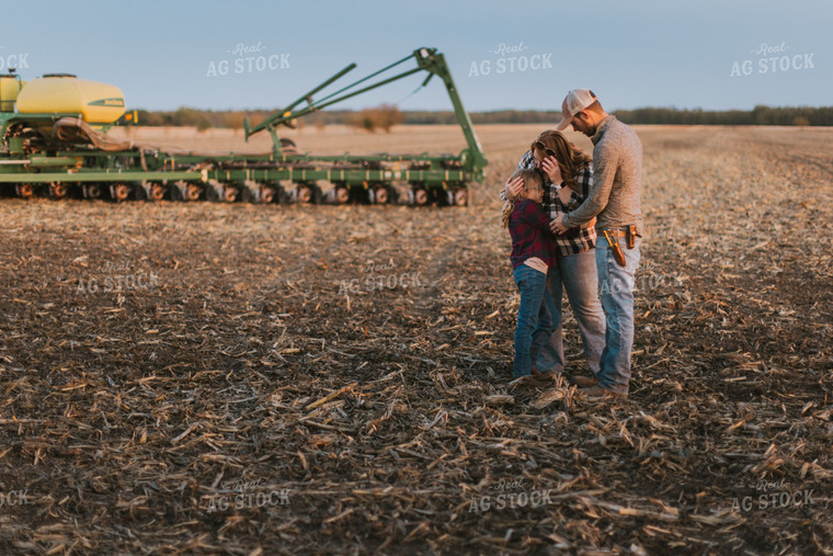 Farm Family in Field by Planter 8245