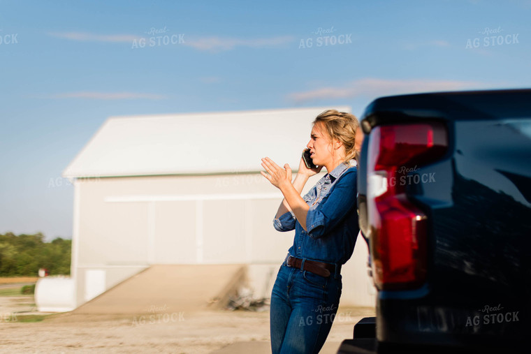 Female Farmer on Phone 8264