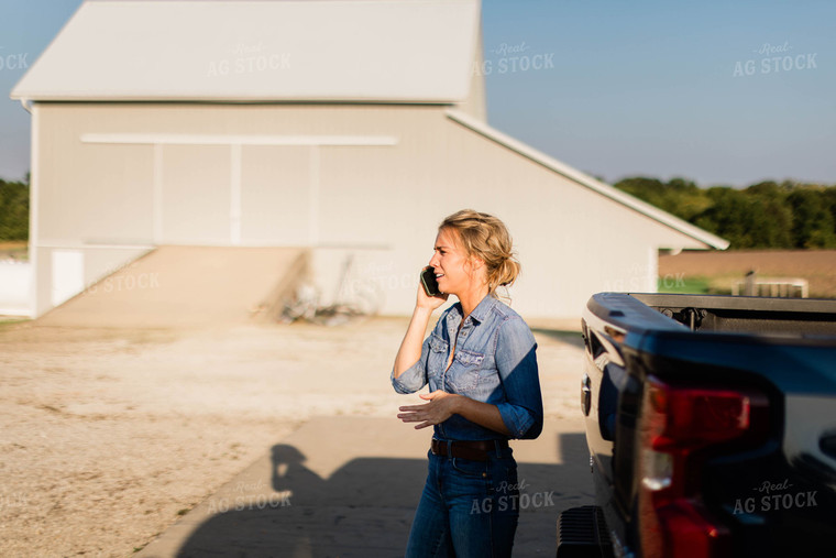 Female Farmer on Phone 8265