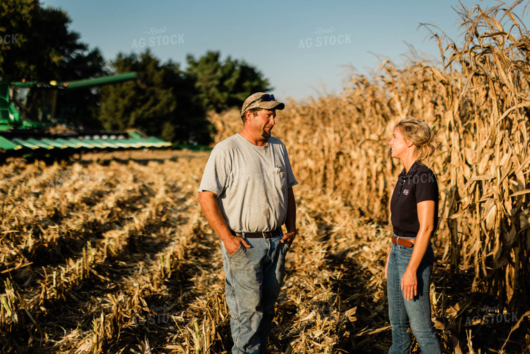 Farmer and Agronomist Talking in Field 8274
