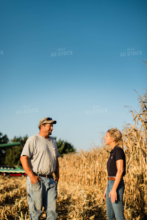 Farmer and Agronomist Talking in Field 8276