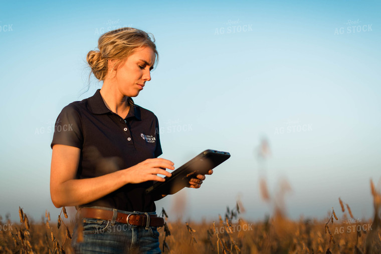 Female Agronomist on Tablet in Field 8331