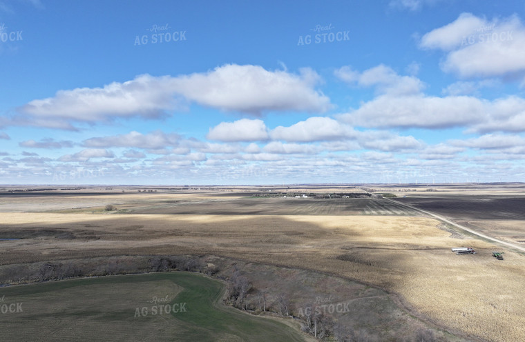 Aerial of Corn Harvest 141087