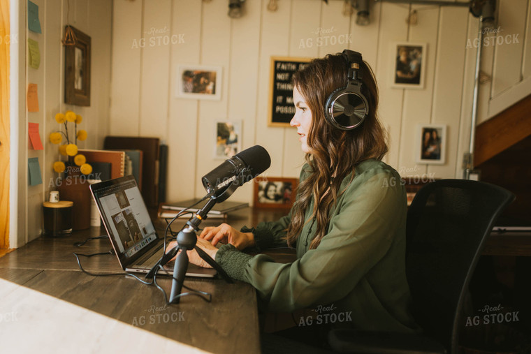 Rural Woman Recording Podcast 8483