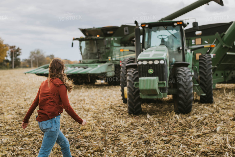 Female Farmer Walking to Tractor 8540