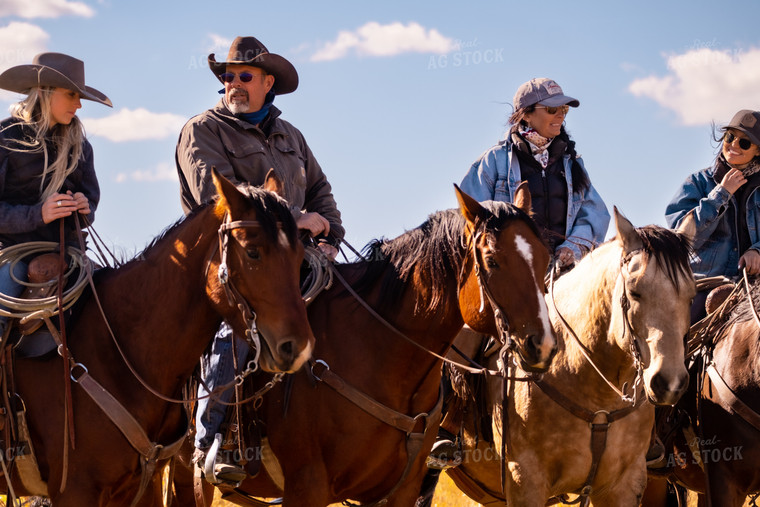 Rancher Family on Horseback 163033