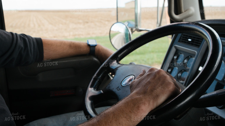 Farmer Driving Semi Truck 26277