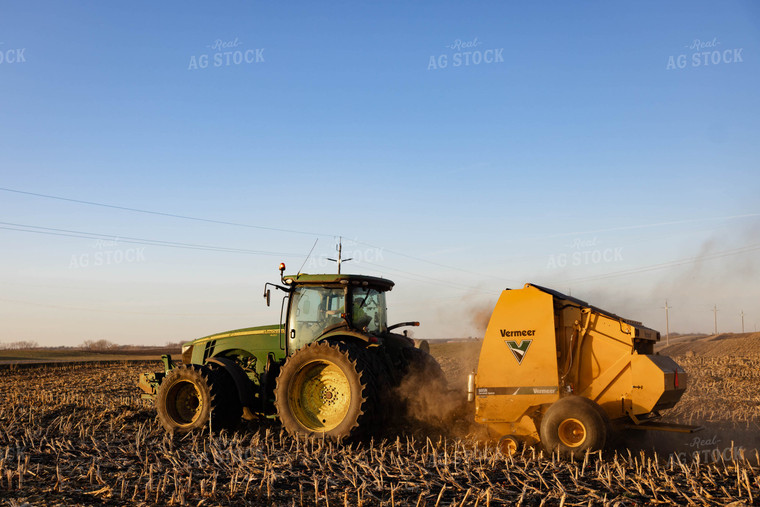 Making Corn Stalk Bales 152366