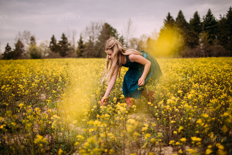 Farm Kids in Wildflower Field 169045