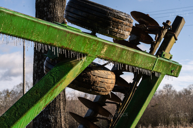 Ice on Tillage Bar 128073