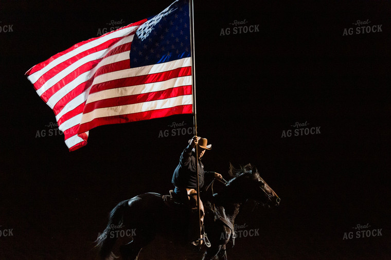 Rancher with American Flag 184019