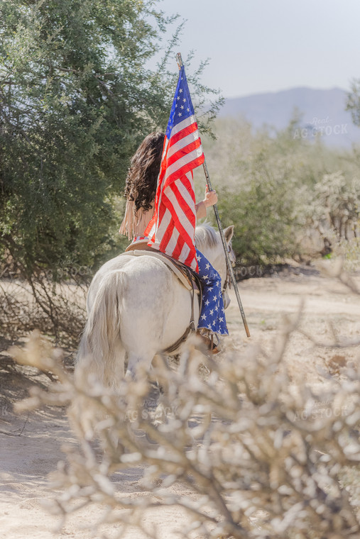 Rancher with American Flag 184048