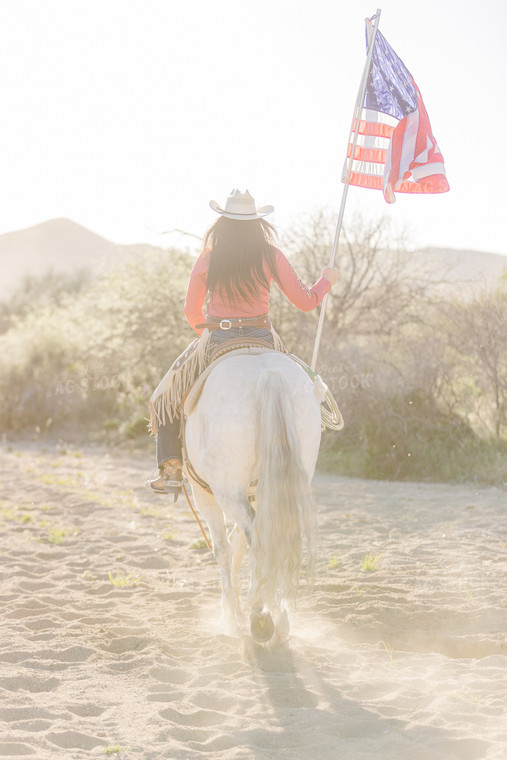 Rancher with American Flag 184050