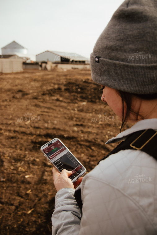 Female Farmer Using Phone 67604