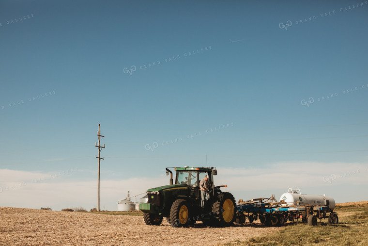 Tractor and Anhydrous Ammonia Applicator and Tank 3568