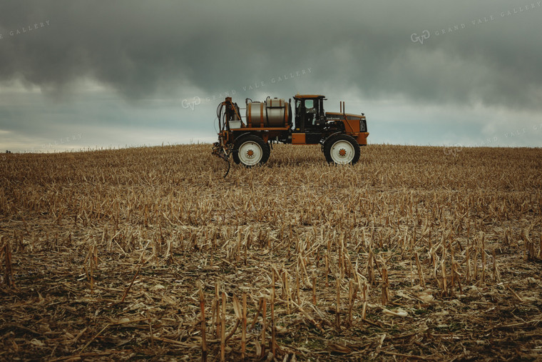 Self Propelled Sprayer Spraying in Corn Field 3655