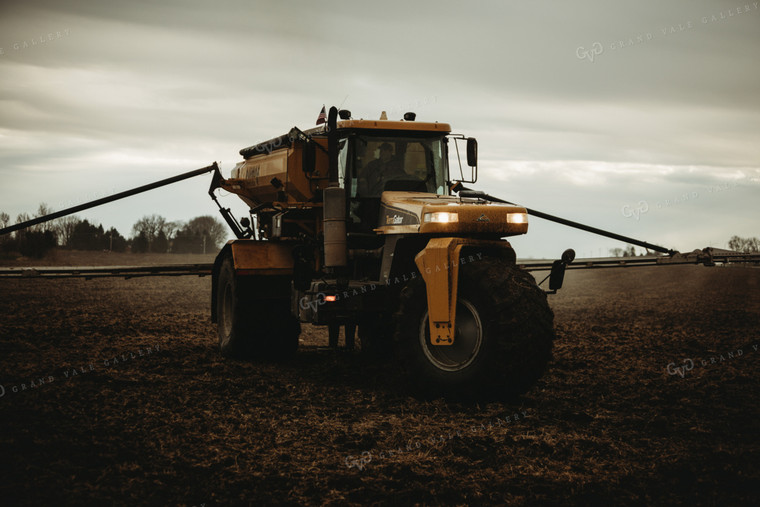 Fertilizer Spreader in Field 3677