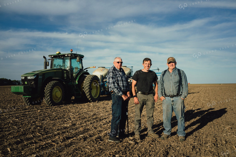 3 Generations of Farmers in Field at Planting 4221