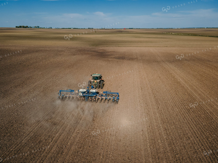 Planting on a Sunny Day Drone Photo 4259