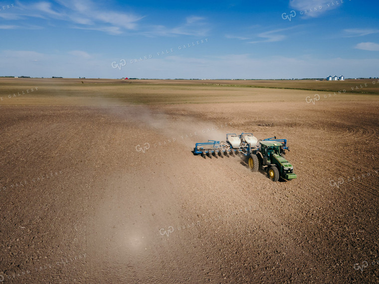 Planting on a Sunny Day Drone Photo 4260