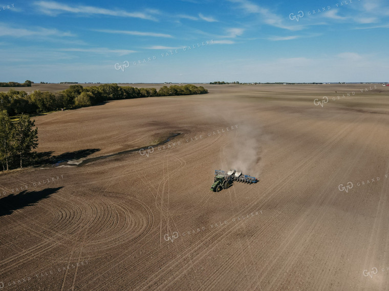 Planting on a Sunny Day Drone Photo 4262