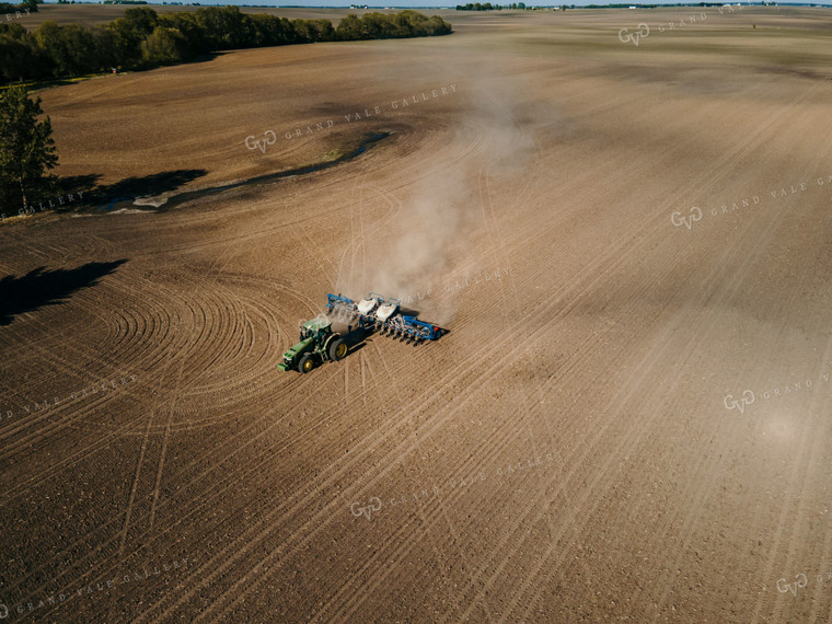 Planting on a Sunny Day Drone Photo 4263