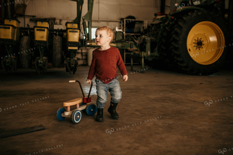 Farm Kid in Shop at Planting 4301