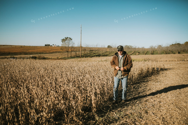 Farmer Testing Soybean Moisture 5218