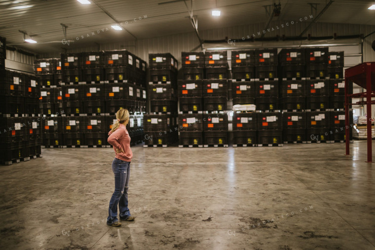 Woman in Seed Warehouse 5322