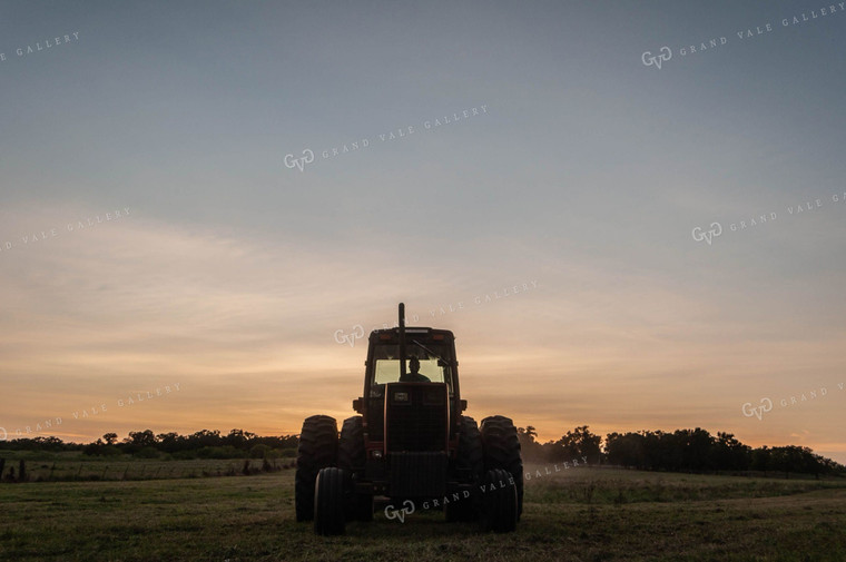 Tractor Silhouette Sunset 59011