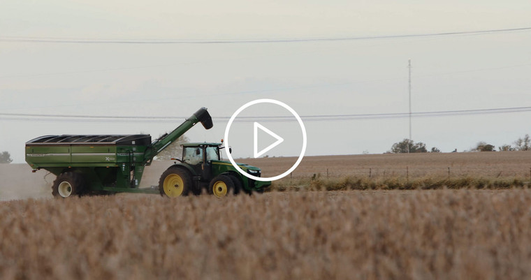 Grain Cart Driving Through Field 3964