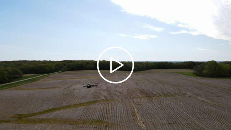Planting in No Till Field from Drone 4065