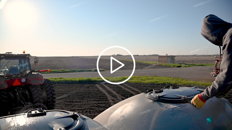 Loading the Planter with the Seed Tender - 082