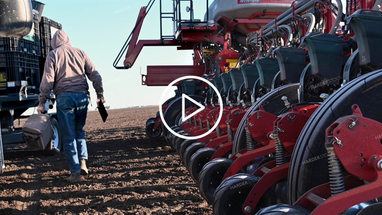 Farmer Preparing to Climb into Tractor Cab - 090