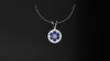 Sweet-pea- Blue Sapphire- Pendant