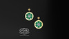 These simple, fashionably framed  11mm round, two part design, accentuate the crafted reflective center setting supporting .03ct center surrounded by genuine emerald gemstones.

Diamonds and gemstones are selected by experts for their brilliance, rich color and eye catching appeal.

Suspended on 3mm drop down ball studs with secure butterfly clasps, these stunning pieces will catch the light with every movement.

We believe as you do …

Be it; birthday, anniversary or just because… she deserves the best.