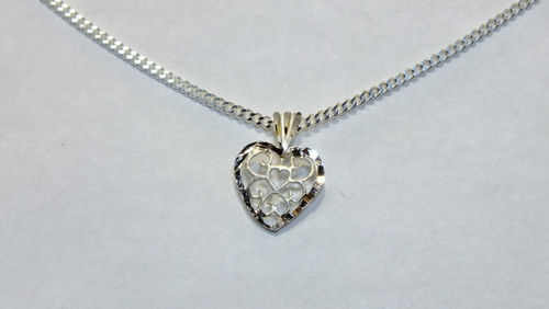 257-53 Bright Cut Heart/Chain