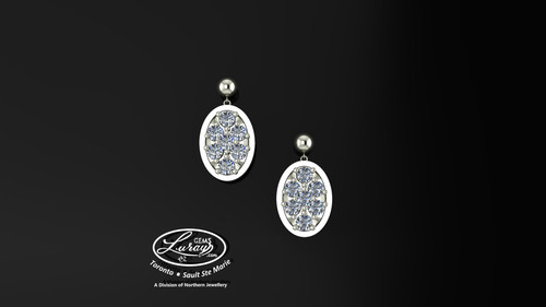 These simple, fashionably framed, two part designs, accentuate the crafted reflective center setting supporting .21 CT diamond.

Diamonds  are selected by experts for their brilliance, rich color and eye catching appeal.

Suspended on 3mm drop down ball studs with secure butterfly clasps, these stunning pieces will catch the light with every movement.

We believe as you do …

Be it; birthday, anniversary or just because… she deserves the best.

Your choice of 10 or 14K gold, white, yellow or two tone.