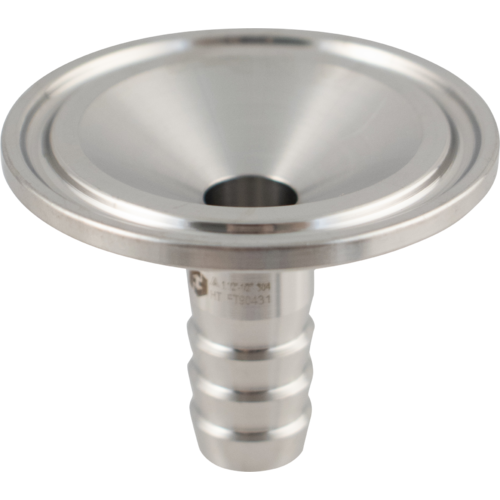 Stainless - 1.5 In. T.c. X 1/2 In Barb 6 Buy Tri-Clamp - 1.5