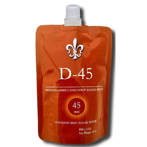 D-45 is a rich translucent amber candi syrup with toffee, vanilla, and toasted flavors. Ideal for all Belgian Amber Ales and of course traditional Belgian Dubbels.

One pound of D-45 will add an estimate SRM of 7.5L to 6 Gallons of wort.

SRM Color: 
