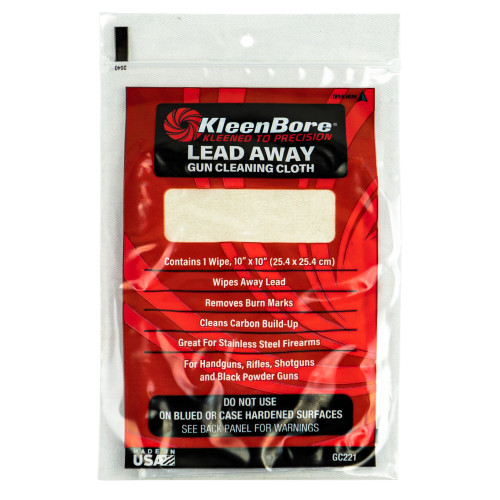 KLEENBORE INC KleenBore GC221 Lead Away Gun Cloth 10" x 10" Treated Cotton