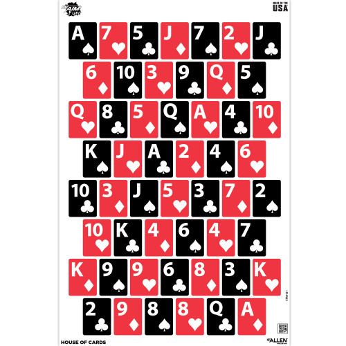 ALLEN COMPANY INC EZ-Aim 15642 Get Your Game On  Wall Paper Works w/Handgun/Shotgun/Airsoft Gun/BB Guns/Pellet Gun 12 x 18 Black/Red/White 8 Pack