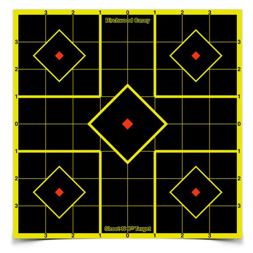 BIRCHWOOD CASEY (GSM) Birchwood Casey 34112 Shoot-N-C Reactive Target Self-Adhesive Paper Multi Color 8" 5-Diamond 15 Pack