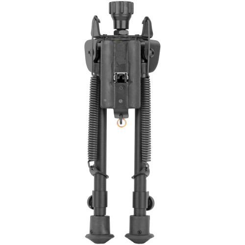 HARRIS ENGINEERING INC Harris Bipods S-L2 Swivel L Swivel Stud, 9-13", Black Steel/Aluminum, Self-Leveling Legs, Rubber Feet