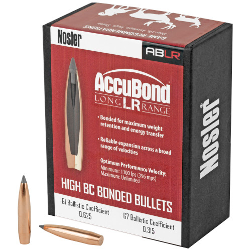 NOSLER INC Nosler 58922 AccuBond Long Range 6.5mm 142gr Spitzer Point 100/Box