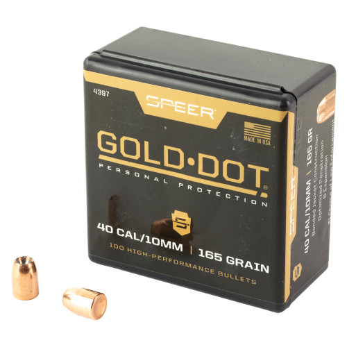 CCI/SPEER/KINETIC Speer 4397 Gold Dot Personal Protection 40 Caliber .400 165 GR Hollow Point 100 Box